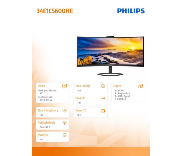 Philips 34E1C5600HE/00 - 1169512 - zdjęcie 8